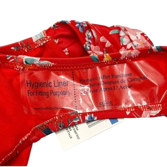 Jessica Simpson Bikini Bottoms Mix & Match Floral Print Swim Red Size XL - Picture 9 of 10